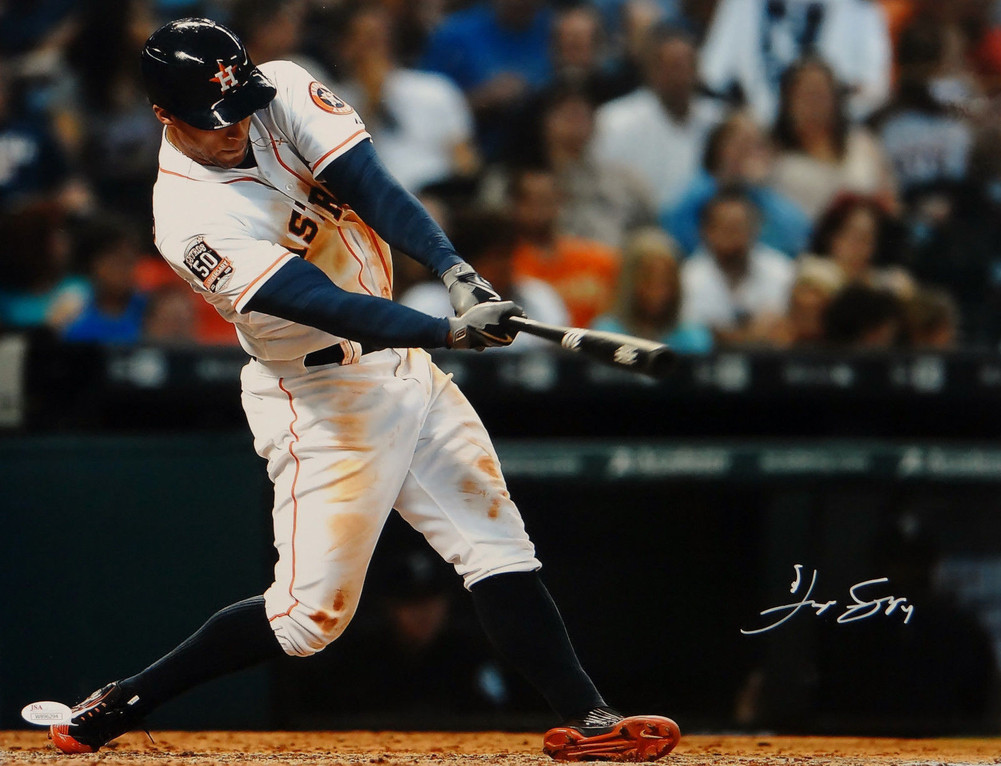 george_springer_signed_houston_astros_16x20_horizontal_batting_photo_jsa_authentication_p1327197