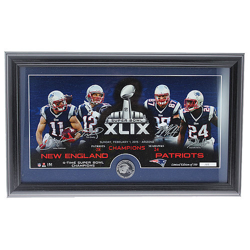 new_england_patriots_four_pack_of_stars_super_bowl_exclusive_framed_photo_mint_p602413