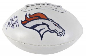 #94 DeMarcus Ware was a staple to the #SB50 title. HE signed this white panel with a black sharpie.