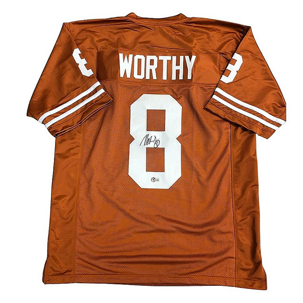 Xavier Worthy Autographed Signed Texas Longhorns Custom Orange #8 Jersey - Beckett QR Authentic