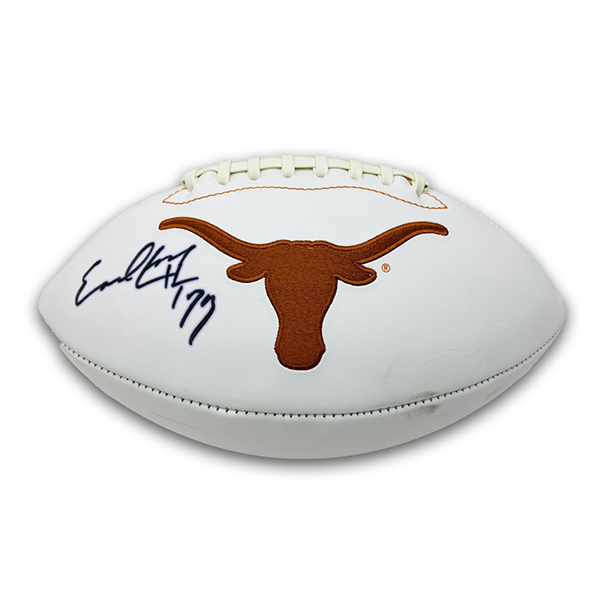 Earl Campbell Autographed Signed Texas Longhorns White Panel Football HT 77 Inscription - PSA/DNA Authentic
