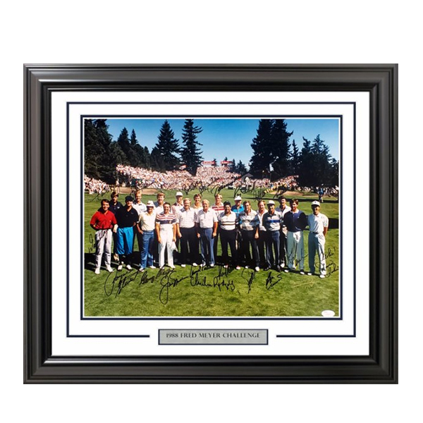 Fred Meyer Autographed Signed 1988 Classic Tournament Framed 16X20 Photo With 21 Signatures Including Jack Nicklaus & Payne Stewart JSA