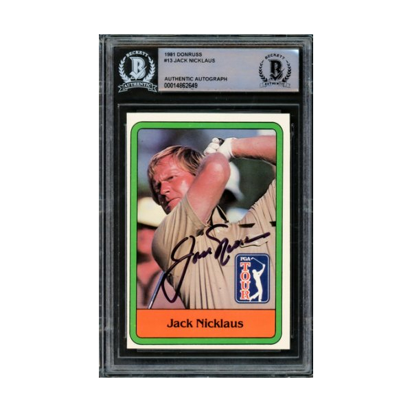 Jack Nicklaus Autographed Signed 1981 Donruss Rookie Card #13 Beckett Beckett